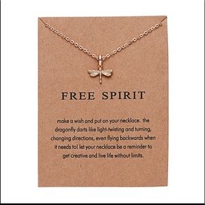Make a Wish necklace. Dragonfly. Free Spirit